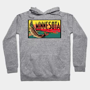 Vintage Style Minnesota Fishing Hoodie